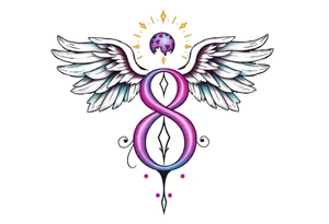 angelic life path number 8 with an INTJ personality tattoo idea