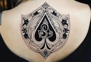 queen of spades,women body,word,simple tattoo idea