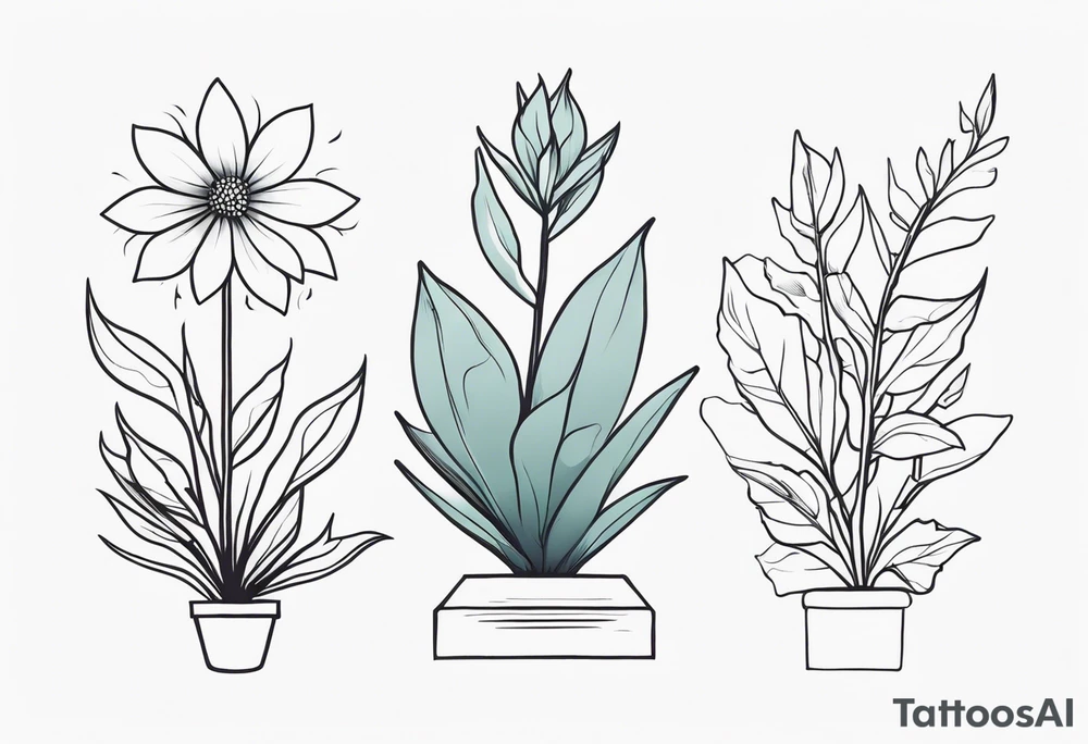 Ghost plant tattoo idea