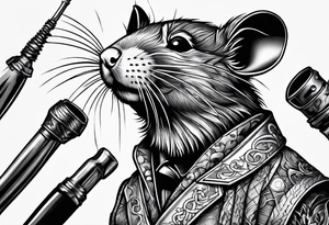 Rat welding weapons tattoo idea