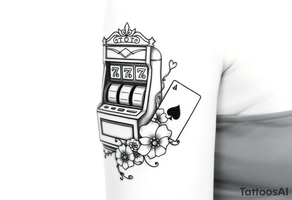 Slot machine and poker tattoo idea