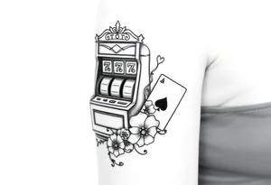 Slot machine and poker tattoo idea