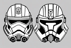 Captain Rex, Pistols drawn, Phoenix Squadron Helmet, Ahsoka Tano tattoo idea