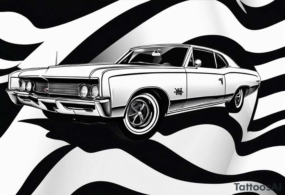 Classic Car Silhouette tattoo idea