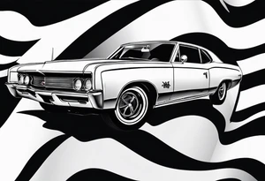 Classic Car Silhouette tattoo idea