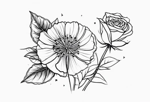 3 dandelion 1 rose tattoo idea