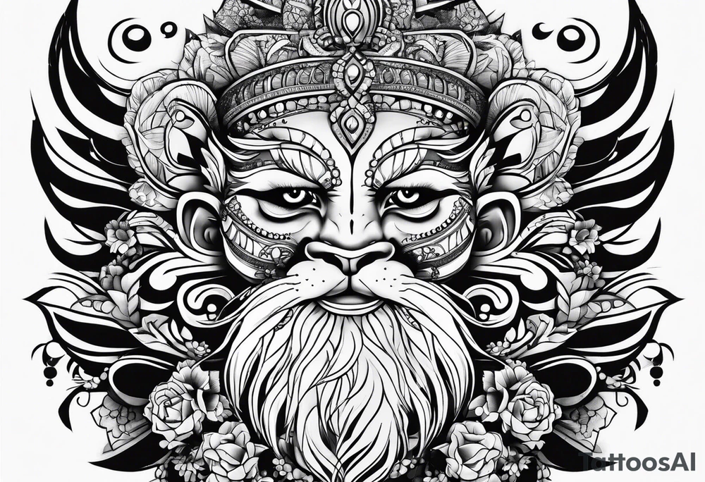 Koolie portrait tattoo idea