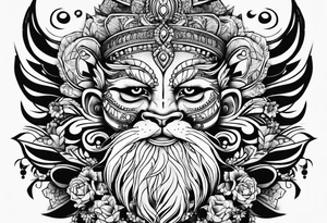 Koolie portrait tattoo idea