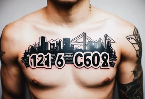 area code tattoo idea