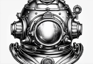 mark v diving helmet tattoo idea