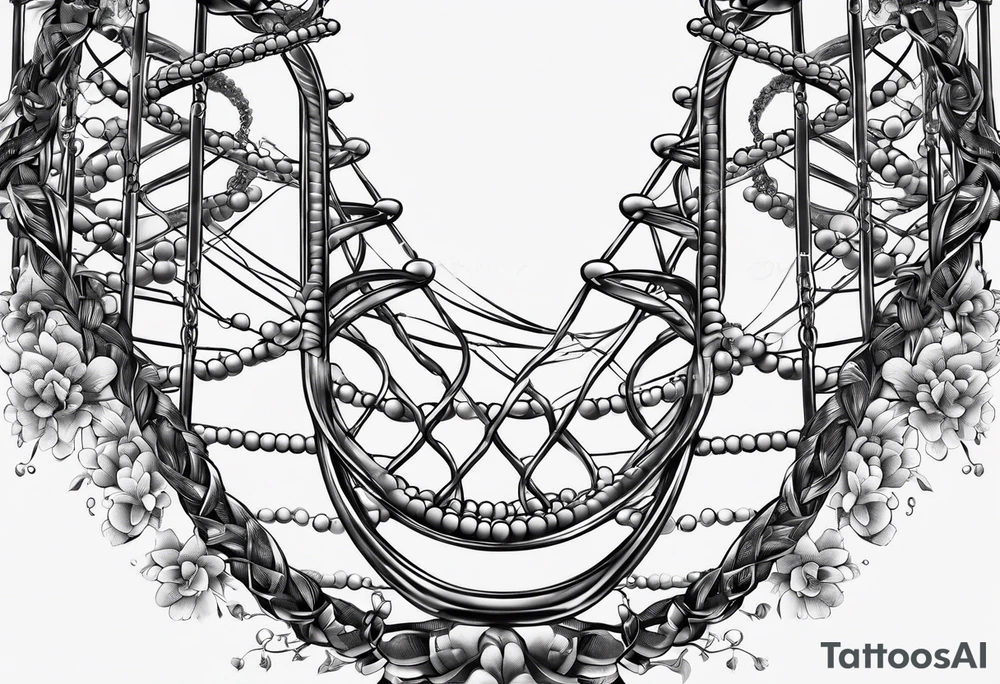 DNA double strand molecular view tattoo idea