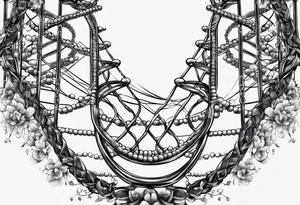 DNA double strand molecular view tattoo idea