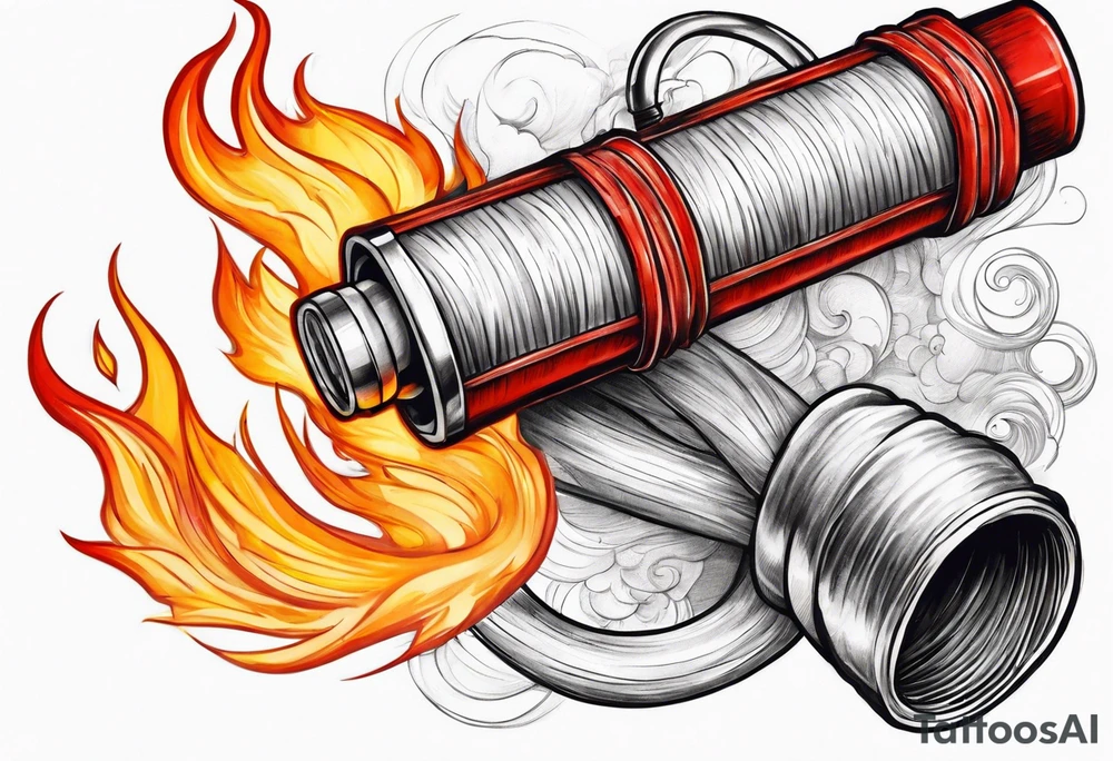 Fire hose tattoo idea