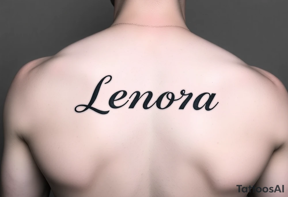 "Lenora" written in Hebrew tattoo idea