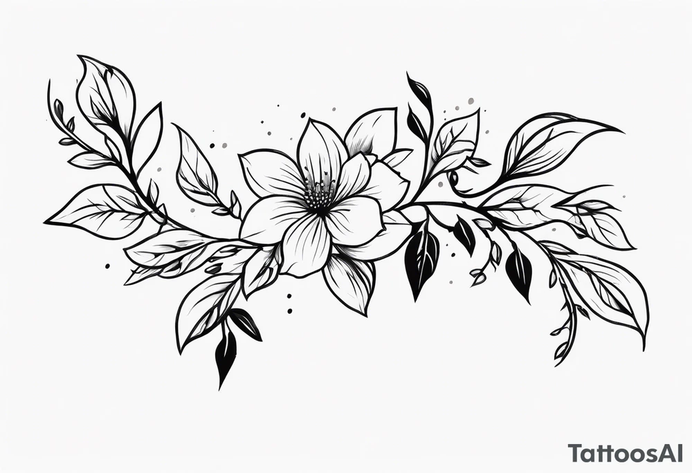 Longer Vines of Flores tattoo idea