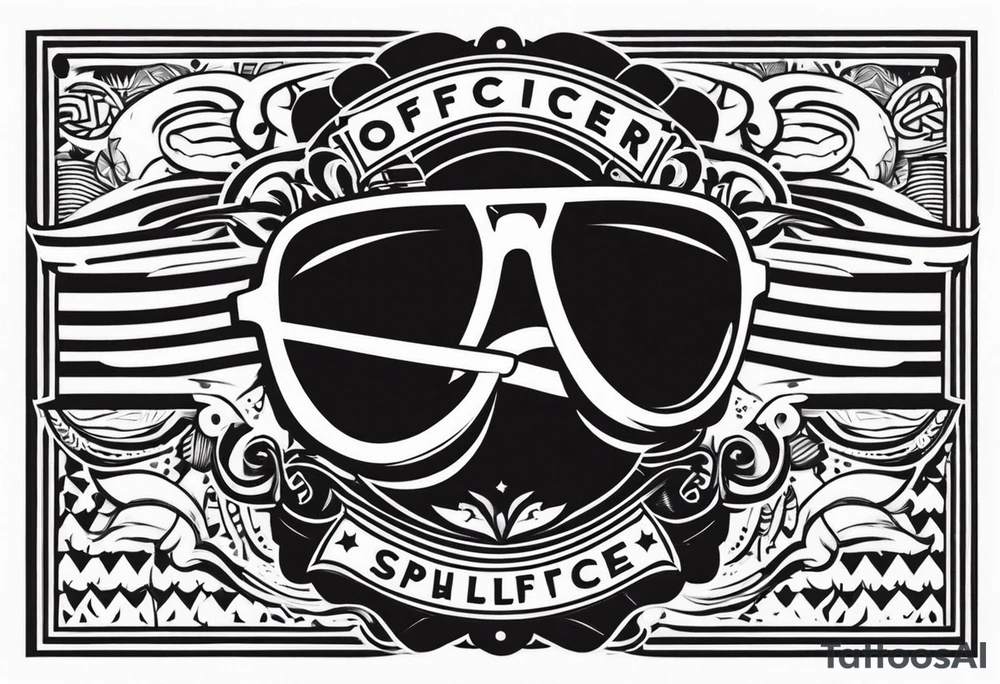 sunglasses officer tattoo idea
