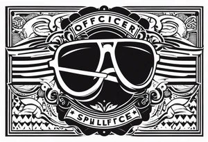 sunglasses officer tattoo idea