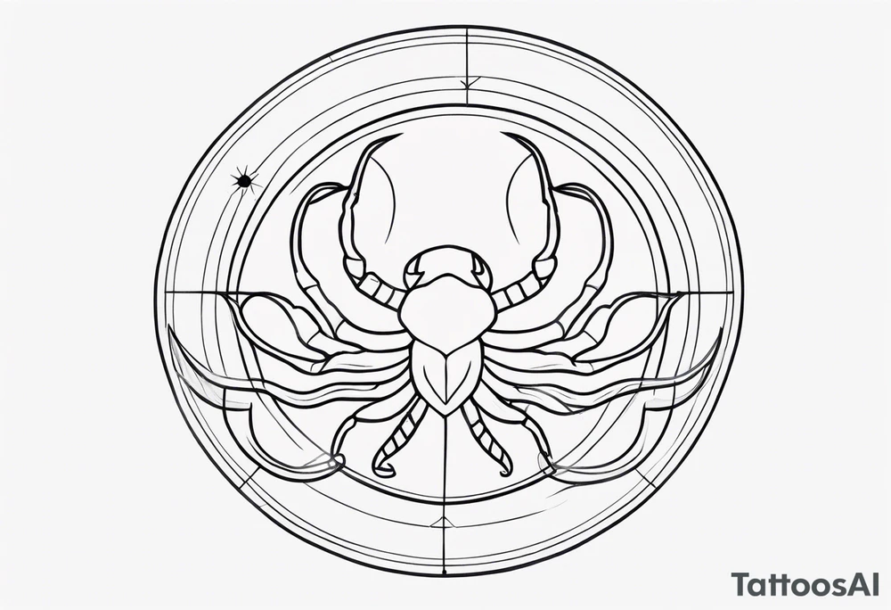Cancer Zodiac Sign tattoo idea