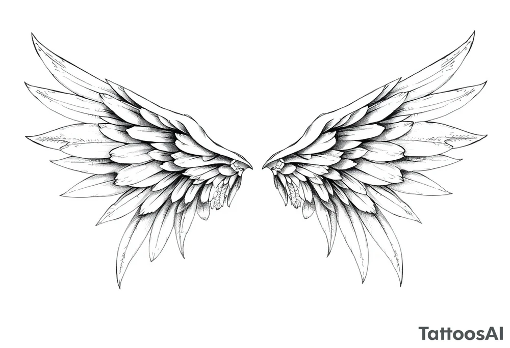 Angel wings tattoo idea