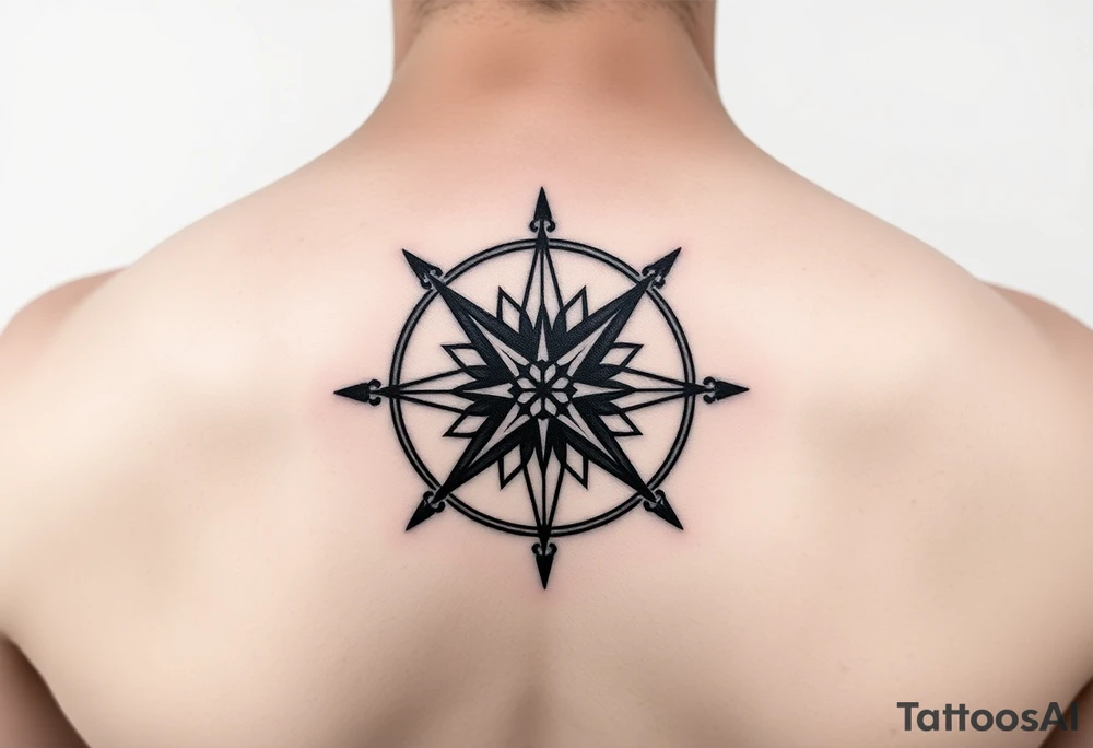 Compass rose tattoo idea