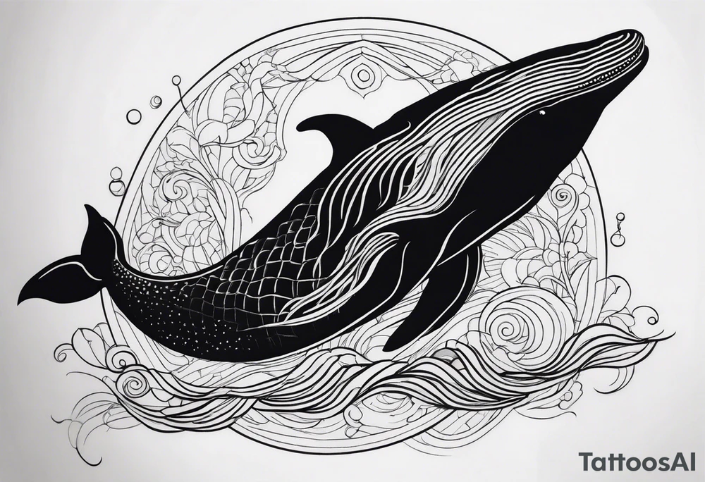 Create a tattoo with à dark whale tattoo idea