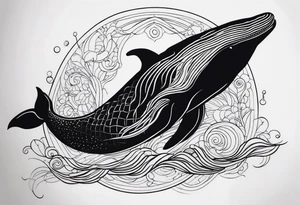 Create a tattoo with à dark whale tattoo idea