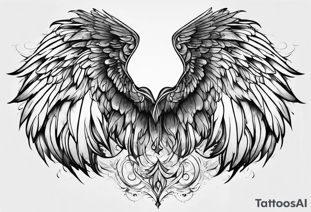 Angel wings tattoo idea