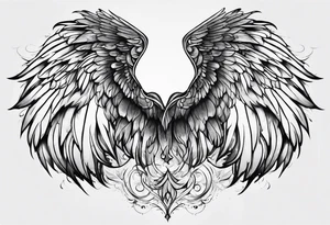 Angel wings tattoo idea