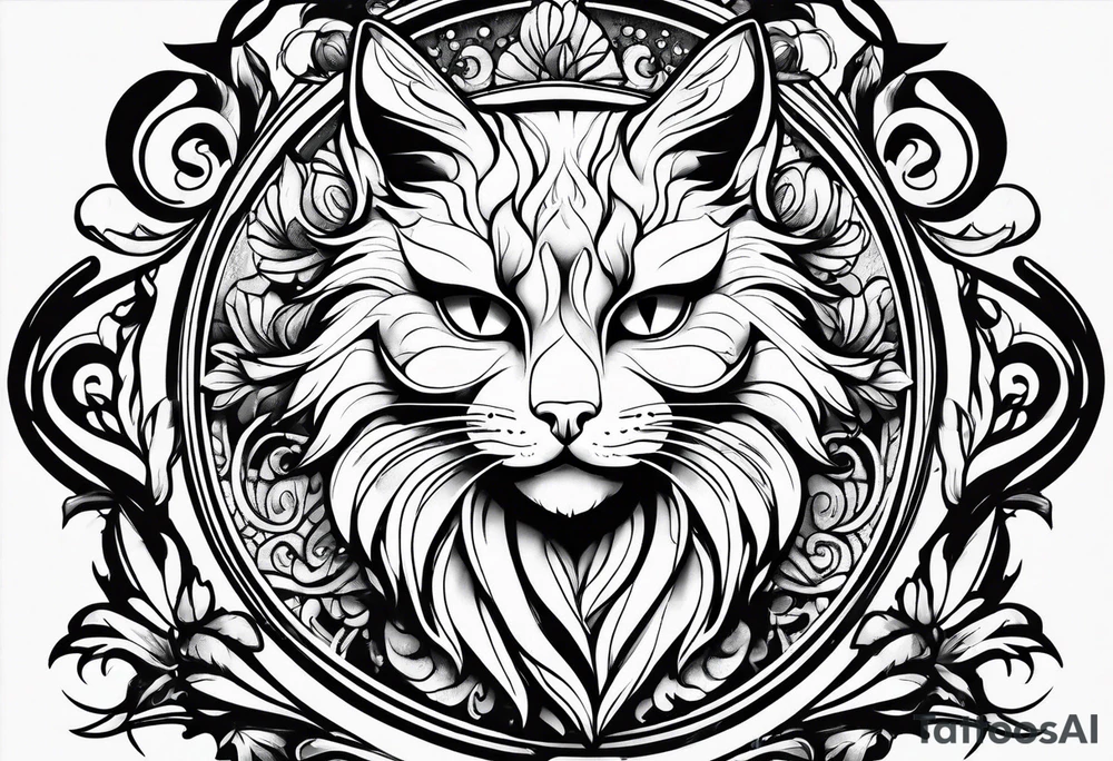 black cat tattoo idea