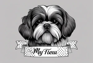 Shih Tzu, love, my heart last name Moody tattoo idea