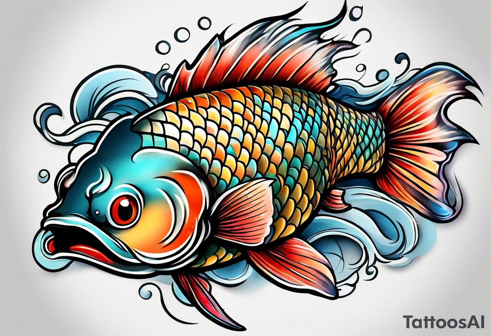 Coy fish tattoo idea