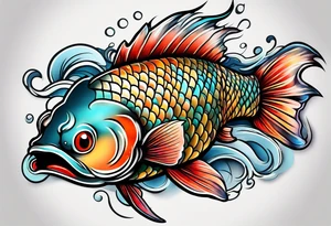 Coy fish tattoo idea