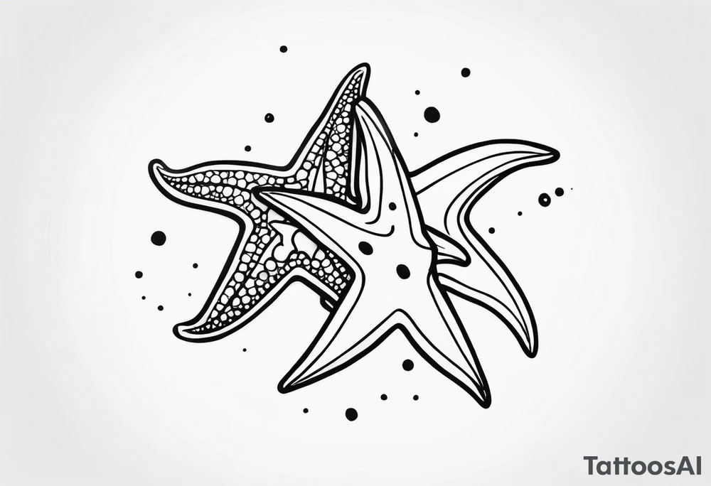 Two Starfish hugging tattoo idea