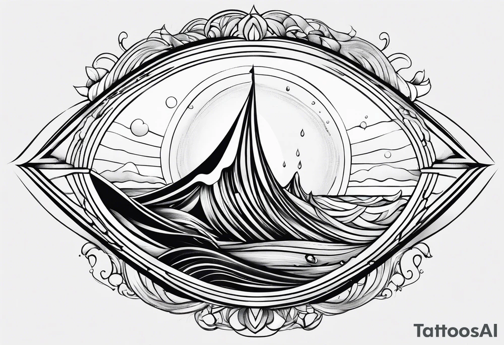 water drop falling into ocean tattoo idea
