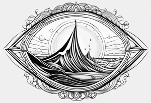 water drop falling into ocean tattoo idea