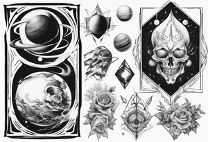 Within the black cube of saturn tattoo idea