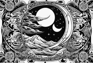 sacred moon tattoo idea