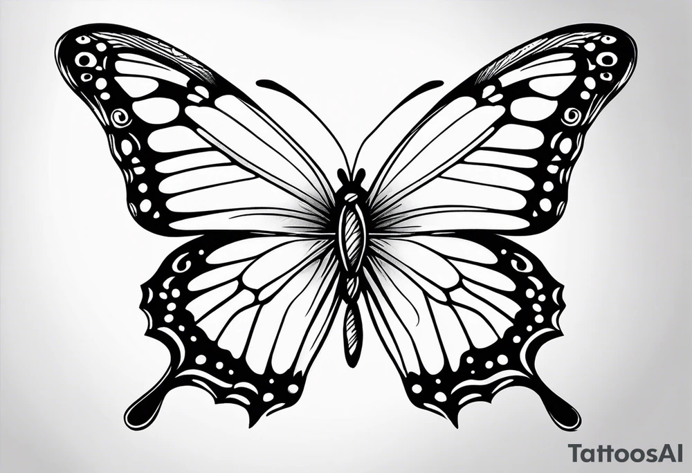 butterfly small tattoo idea