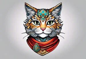 A cat dressed in a toga tattoo idea