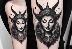 Anonymous with horns tattoo idea