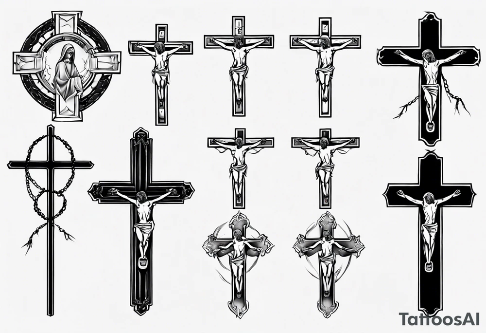 Crucifix tattoo idea
