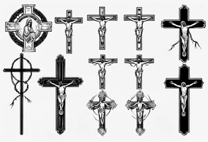 Crucifix tattoo idea