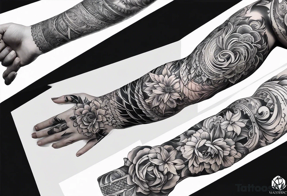 full arm sleeve tattoo idea
