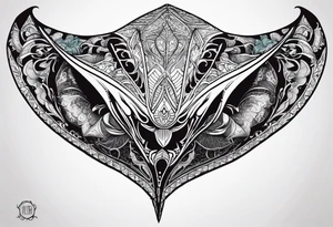 manta ray symmetrical tattoo idea