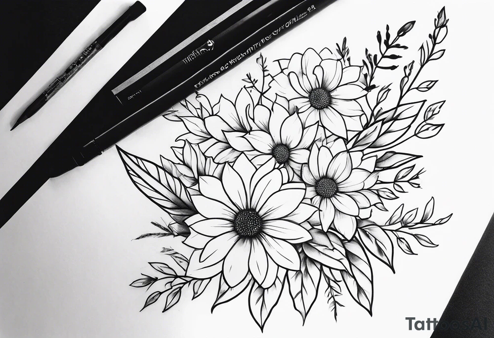 didit with flowers tattoo idea
