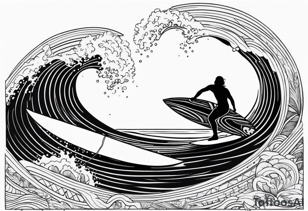 surfer tattoo idea