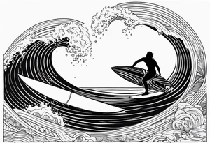 surfer tattoo idea