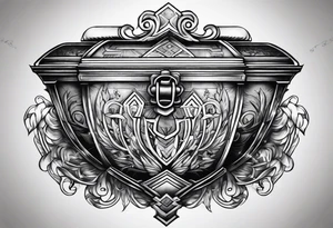 Pawn chest piece tattoo idea