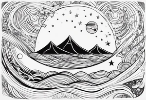 Imagination, stars, healing, Universe, infinity, soul, 2012, tidal wave tattoo idea