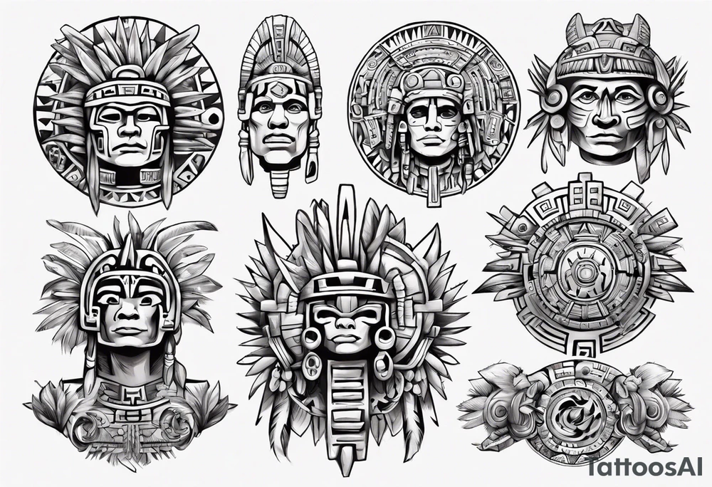 aztec landmark tattoo idea